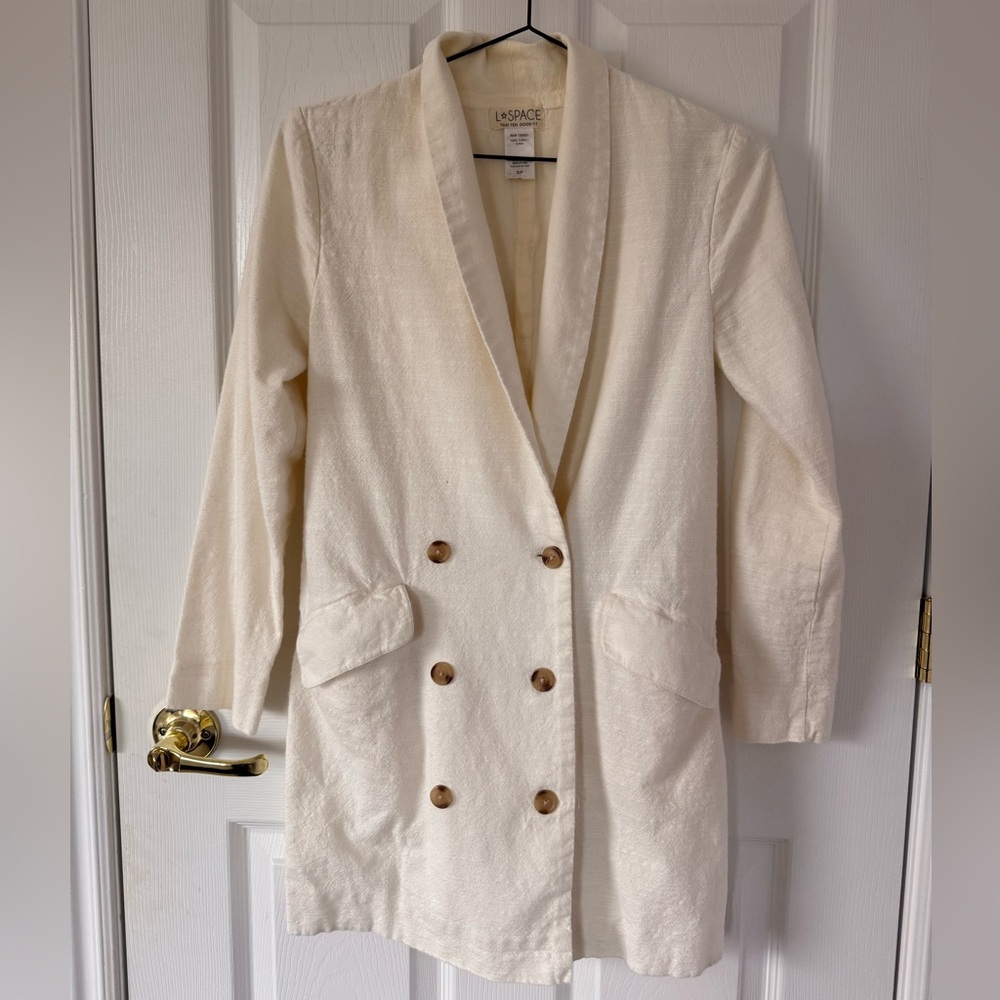 L*Space Cream Textured Jacket